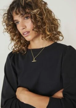 Emily Puff Sleeve Jersey Top -Outlet hush Store 007404 0456 04