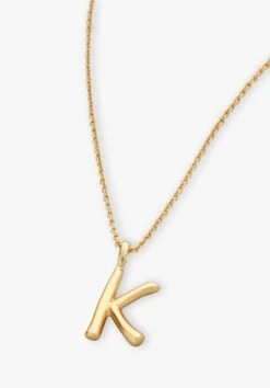 Gaia Letter Pendant Necklace -Outlet hush Store 007688 3037 2 K