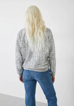 Silver Sequin Sweatshirt -Outlet hush Store 008708 3142 03