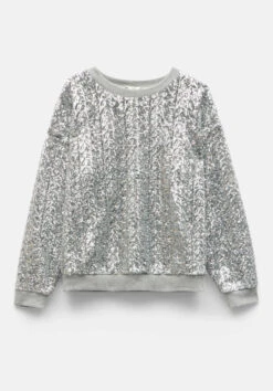 Silver Sequin Sweatshirt -Outlet hush Store 008708 3142 07 7