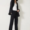 Courtney Cargo Pinstripe Wool Blend Trousers