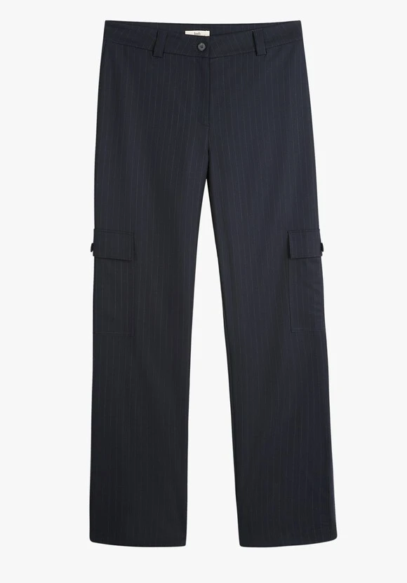 Courtney Cargo Pinstripe Wool Blend Trousers 7 Courtney Cargo Pinstripe Wool Blend Trousers - Image 5