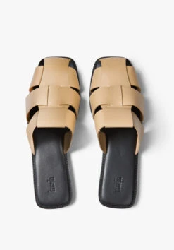 Penelope Leather Cage Mule Flats -Outlet hush Store 009413 2794 04