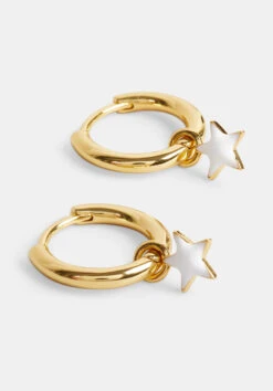 Ellie Enamel Star Hoop Earring