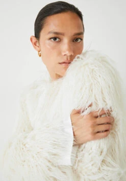 Rachel Faux Fur Jacket -Outlet hush Store 009441 0004 04
