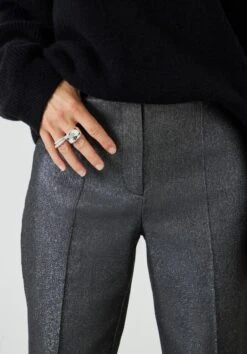 Hazel Metallic Cigarette Trousers -Outlet hush Store 009476 0456 04