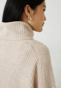 Keily Ribbed Roll Neck Wool Blend Jumper -Outlet hush Store 009522 4146 04