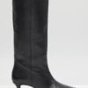 Camila Leather Kitten Heel Knee Boots -Outlet hush Store 009553 2762 01