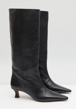 Camila Leather Kitten Heel Knee Boots 13 Camila Leather Kitten Heel Knee Boots -Outlet hush Store 009553 2762 03