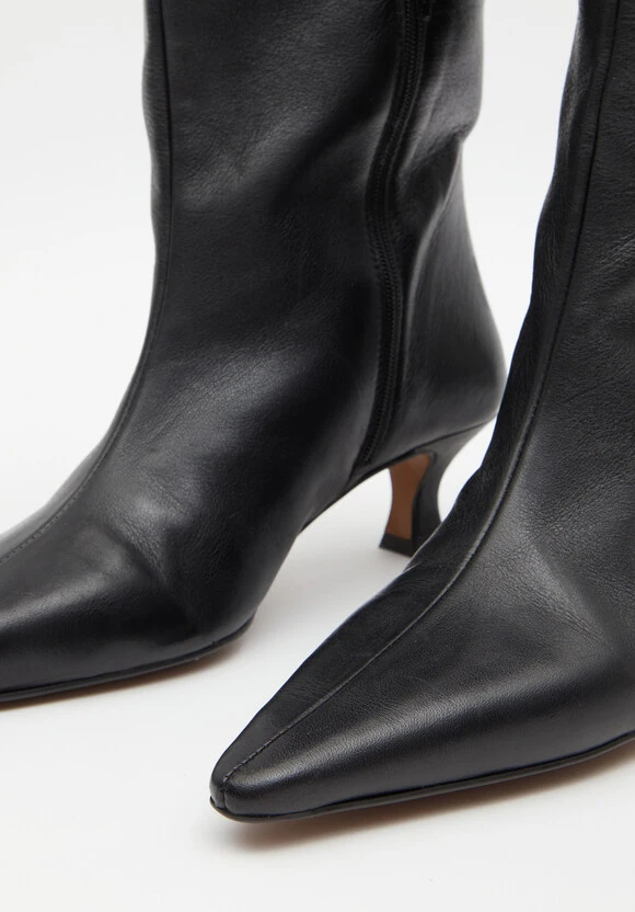 Camila Leather Kitten Heel Knee Boots 7 Camila Leather Kitten Heel Knee Boots - Image 5