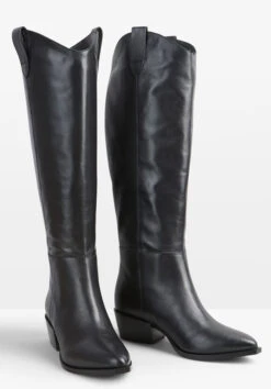 Hailey Leather Western Knee Boot