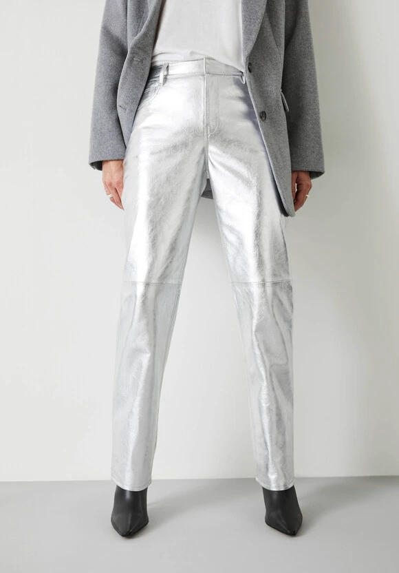 Silver Leather Trousers 4 Silver Leather Trousers - Image 2