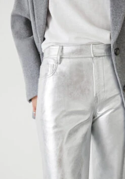Silver Leather Trousers 18 Silver Leather Trousers -Outlet hush Store 009647 2892 04