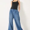 Lya Pleated Wide-Leg Jeans