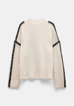 Georgie Diagonal Stripe Wool Blend Jumper -Outlet hush Store 009717 0253 07