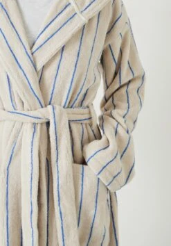 Renée Striped Cotton Towelling Robe -Outlet hush Store 009840 0340 04