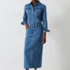 Tate Denim Maxi Shirt Dress -Outlet hush Store 009907 2797 01