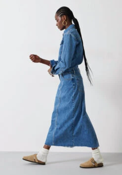 Tate Denim Maxi Shirt Dress -Outlet hush Store 009907 2797 04