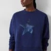 Roxy Metallic Star Sweatshirt -Outlet hush Store 009943 1676 01