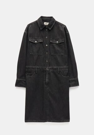 Deanna Washed Black Denim Overshirt 14 Deanna Washed Black Denim Overshirt - Image 12