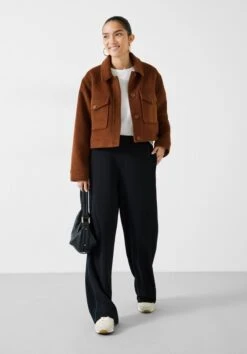 Melony Pipe Detail Straight-Leg Trousers