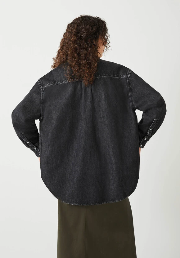 Deanna Washed Black Denim Overshirt 5 Deanna Washed Black Denim Overshirt - Image 3