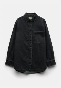 Deanna Washed Black Denim Overshirt 20 Deanna Washed Black Denim Overshirt -Outlet hush Store 010572 2826 07 5